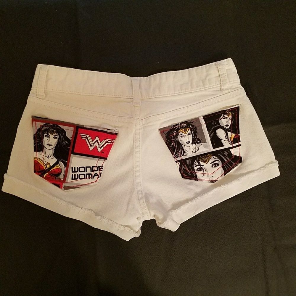 "Re-Fashioned" Wonder Women White Mossimo Shorts